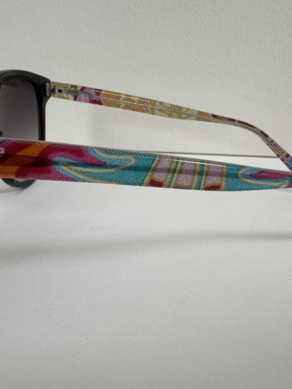 Pineda Covalin Black Sunglasses Printed Arms Swarovski Crystal Accents NEW - Picture 3 of 9